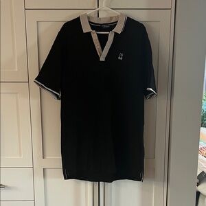 Psycho Bunny Black Polo with White Accents